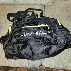 Eddie Bauer Packable Black Duffel Bag